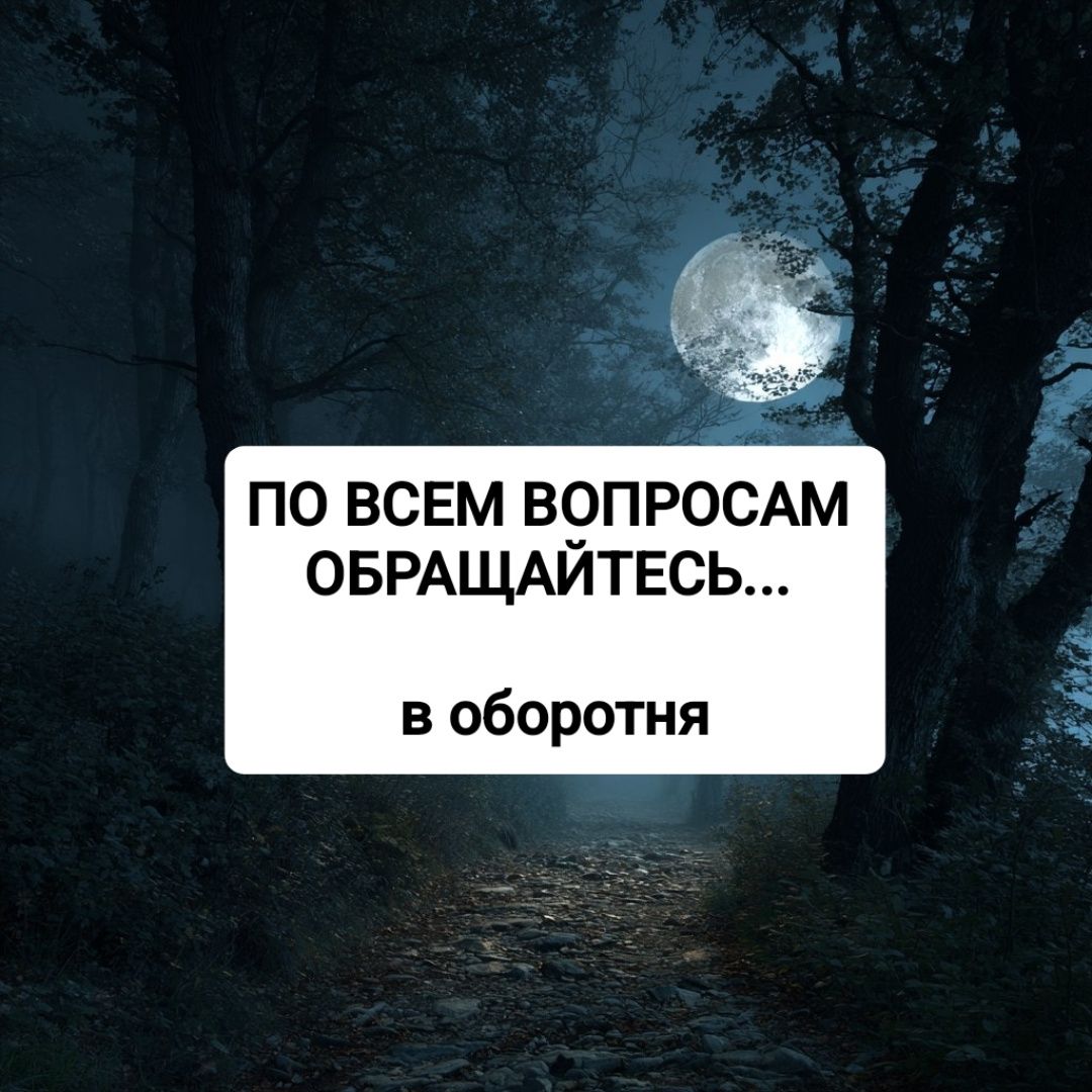 ПО ВСЕМ ВОПРОСАМ ОБРАЩАЙТЕСЬ... в оборотня