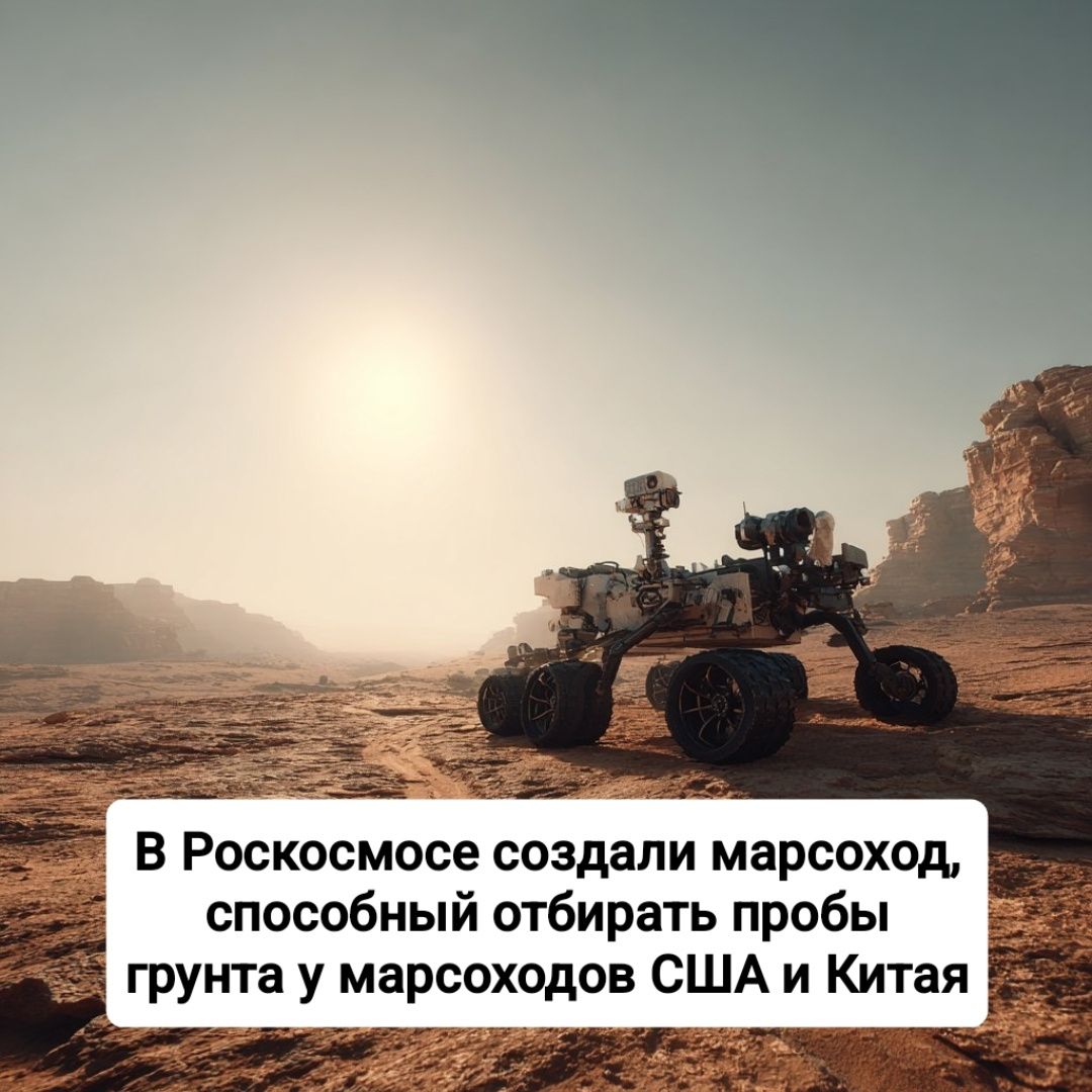 В Роскосмосе создали марсоход, способный отбирать пробы грунта у марсоходов США и Китая.