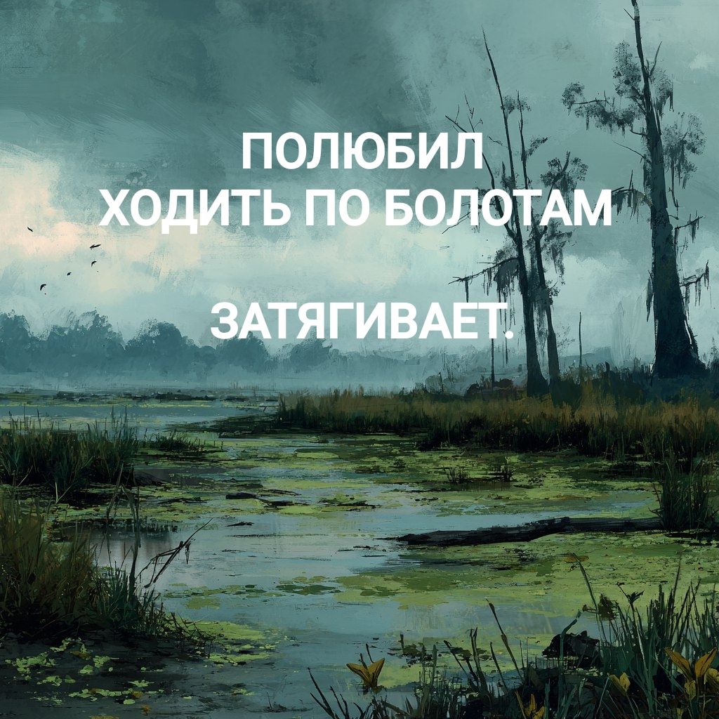 ПОЛЮБИЛ ХОДИТЬ ПО БОЛОТАМ ЗАТЯГАЕТ