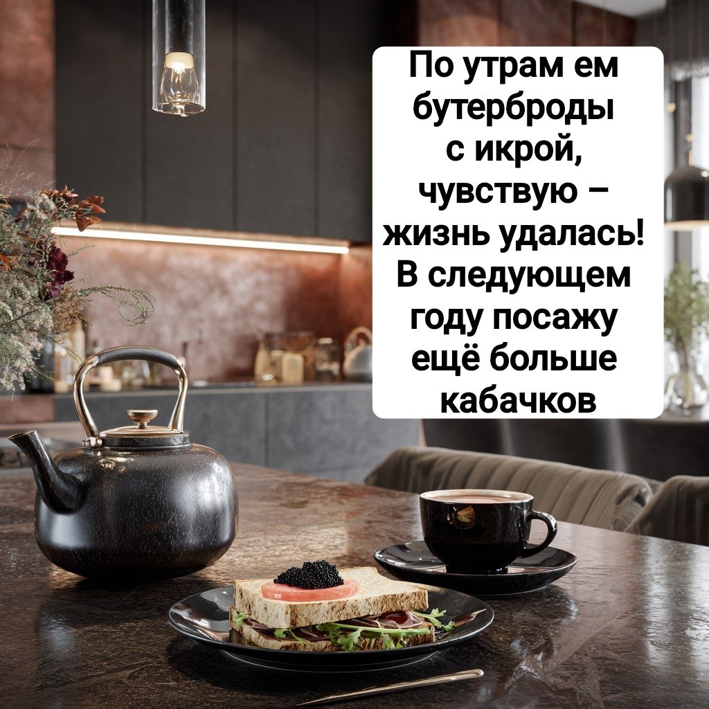 По утрам ем бутерброды с икрой, чувствуя – жизнь удалась! В следующем году посажу ещё больше кабачков