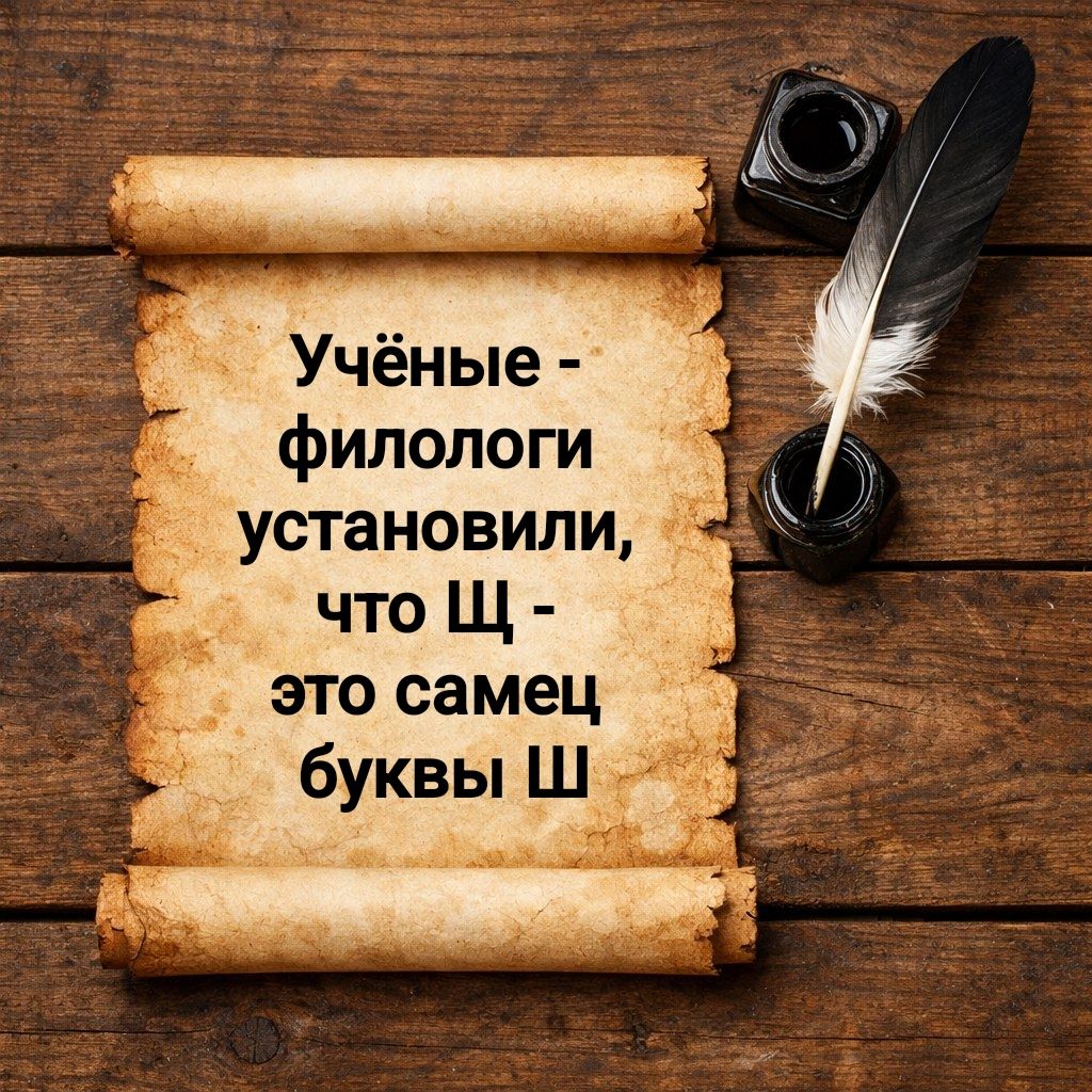 Учёные - филологи установили, что Ш - это самец буквы Ш