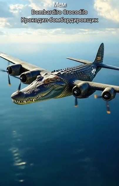 Мем
Bombardiro Crocodilo
Крокодил-бомбардировщик