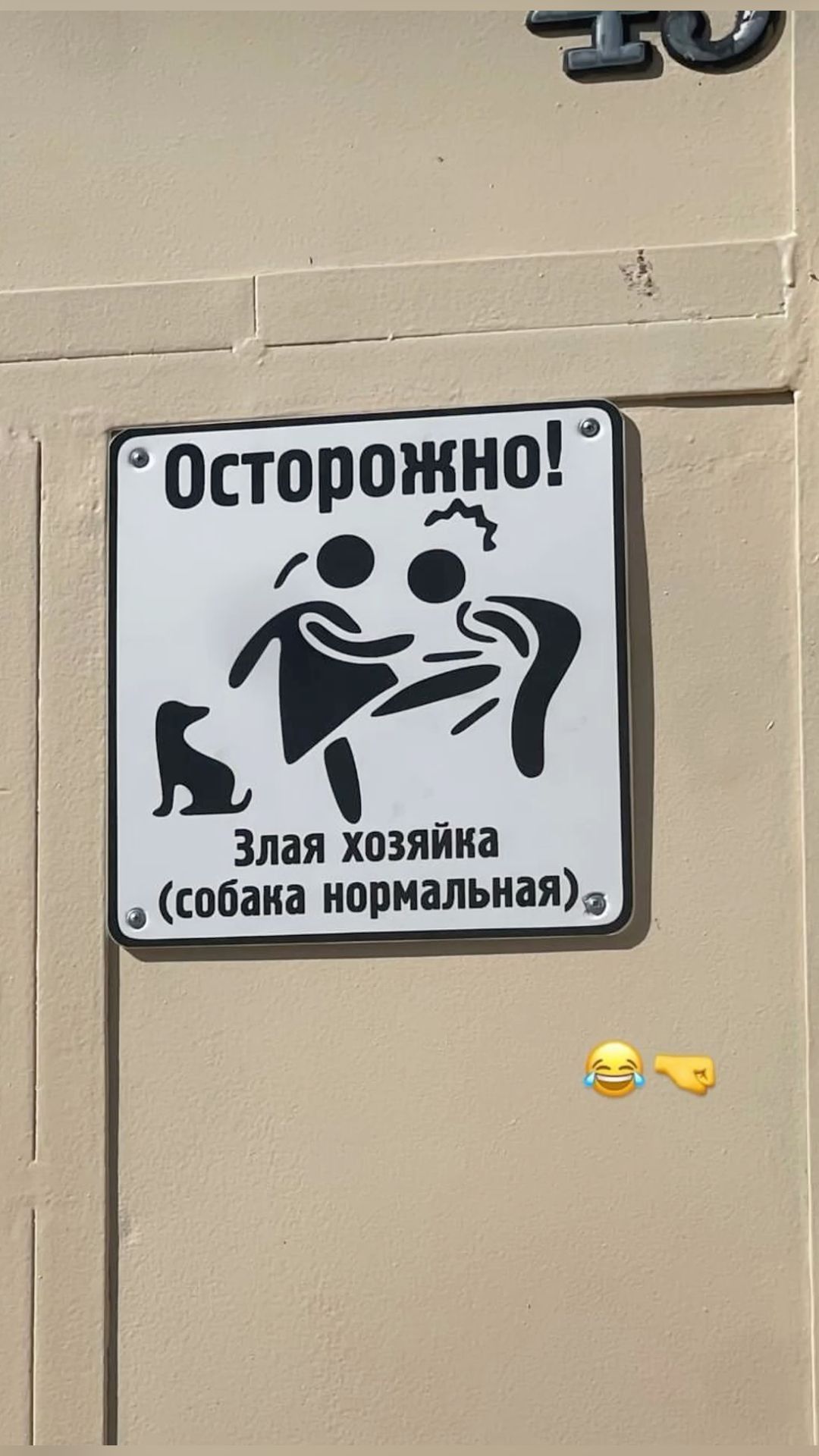 Осторожно! Злая хозяйка (собака нормальная)