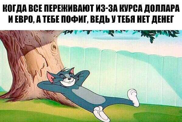 Когдя все переживают из-за курса доллара и евро, а тебе пофиг, ведь у тебя нет денег