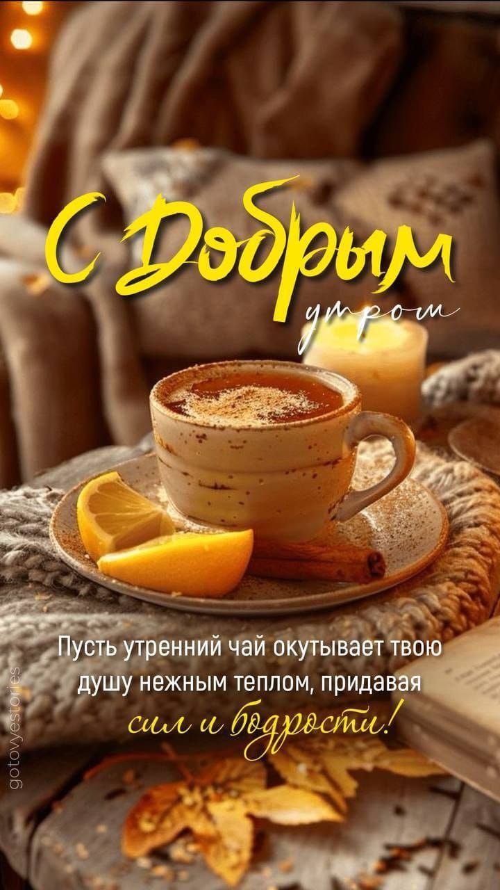 С Добрым утром
Пусть утренний чай окутывает твою душу нежным теплом, придавая сил и бодрости!