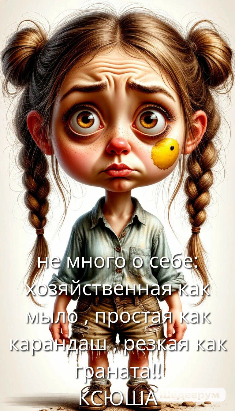 не много о себе: хозяйственная как мыло , простая как карандаш резкая как граната!! КСЮША