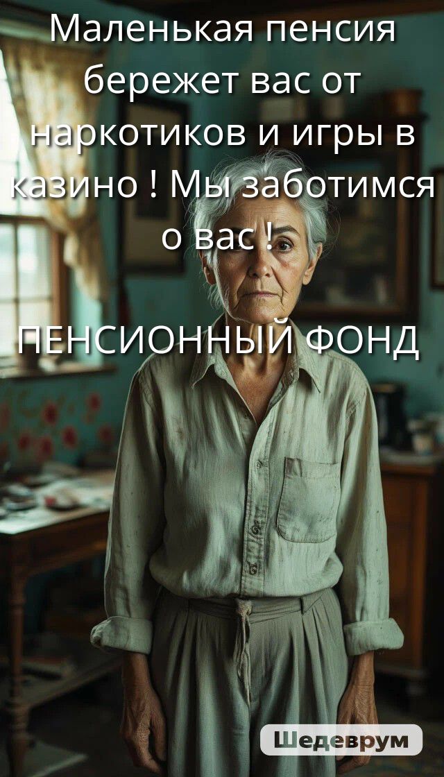 Маленькая пенсия бережет вас от наркотиков и игры в казино ! Мы заботимся о вас ! ПЕНСИОННЫЙ ФОНД