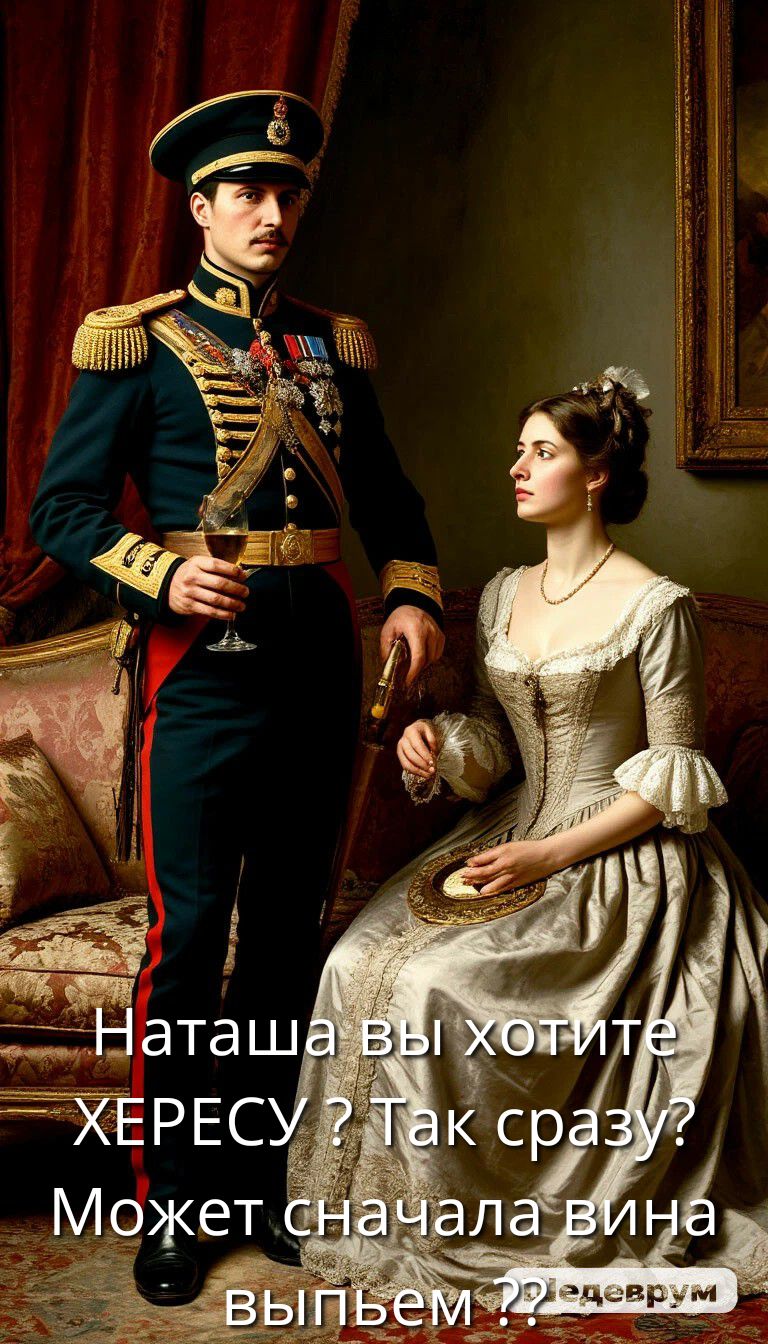 Наташа вы хотите ХЕРЕСУ ? Так сразу? Может сначала вина выпьем ..?