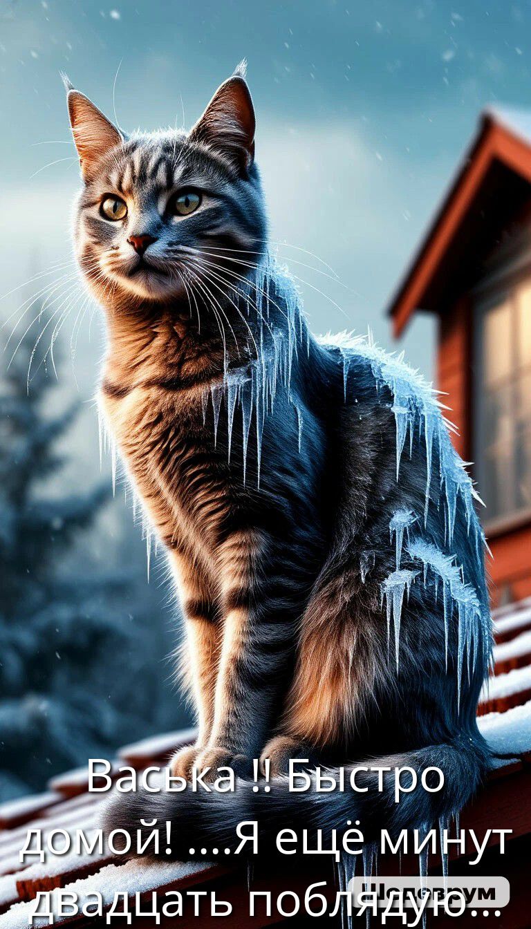 Васька !! быстро домой! ....Я ещё минут двадцать погляжу...
