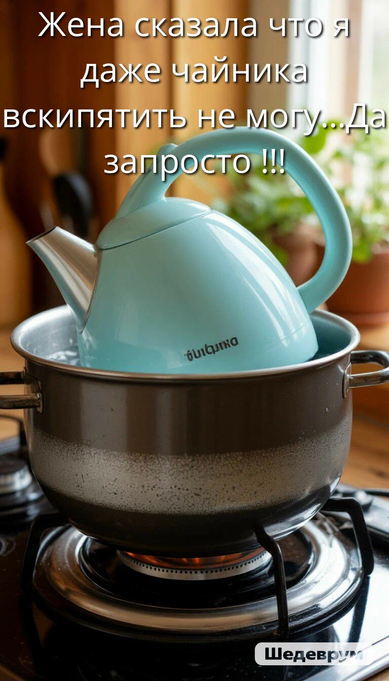 Жена сказала что я даже чайника вскипятить не могу..Да запросто !!!