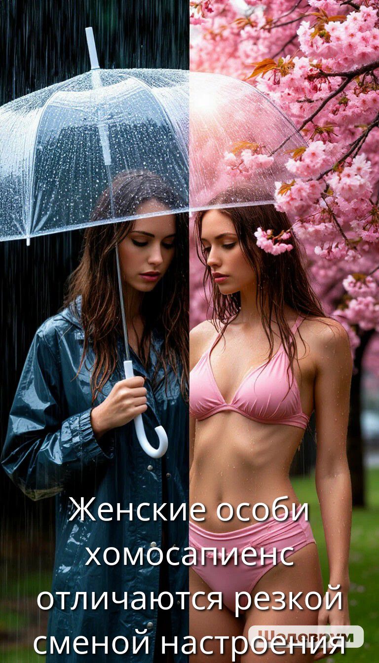 Женские особи хомосапиенс отличаются резкой сменой настроения