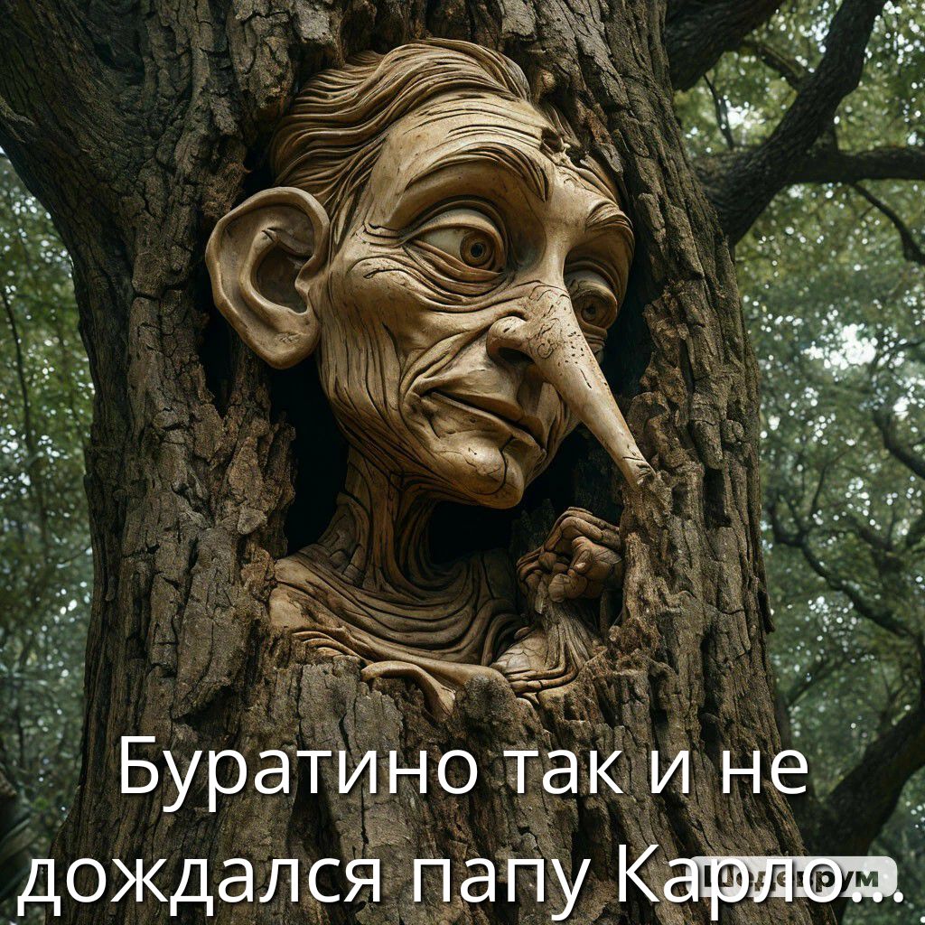 Буратино так и не дождался папу Карло.