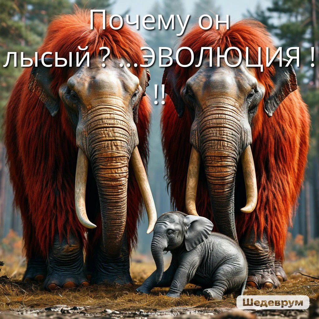 Почему он лысый ?...ЭВОЛЮЦИЯ !!