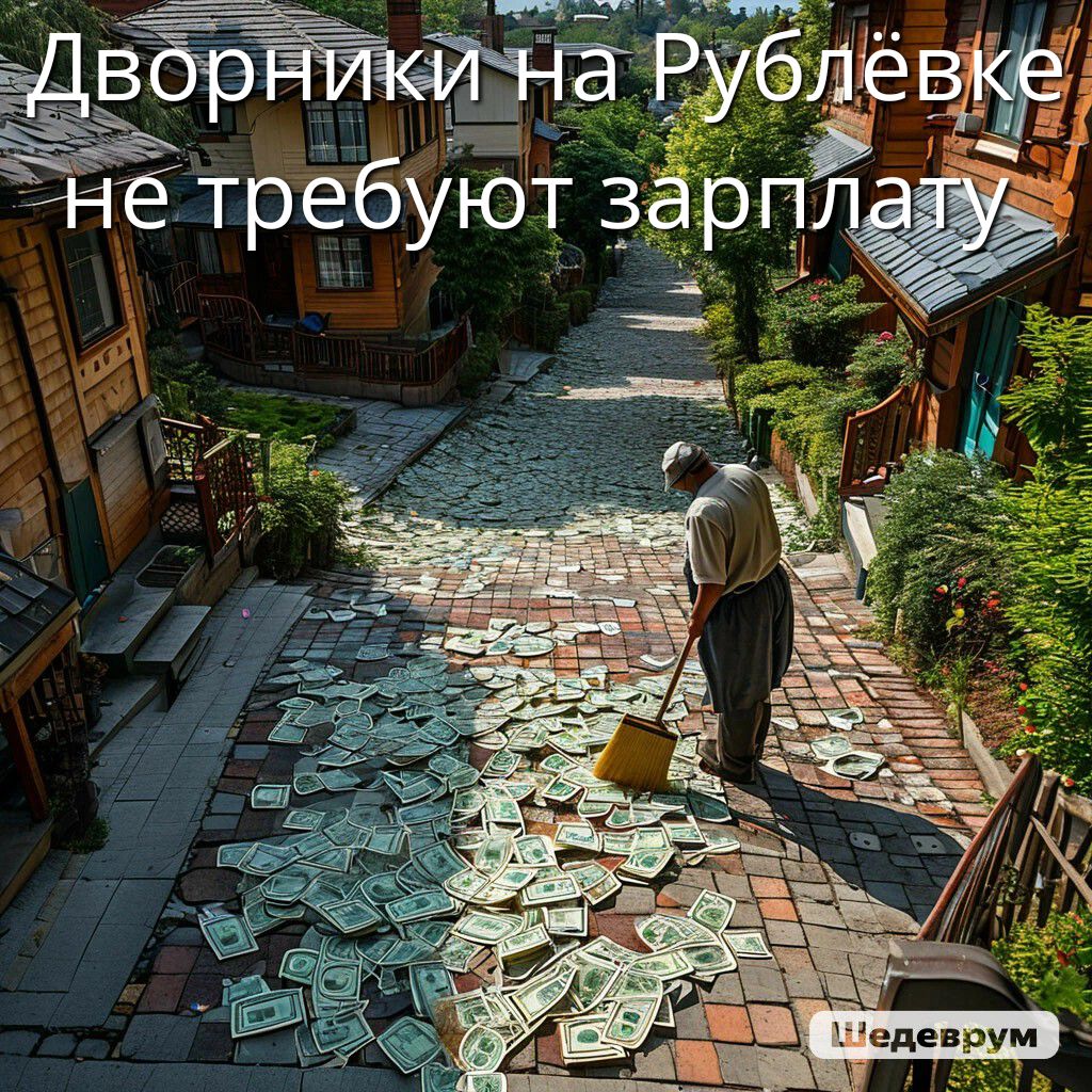 Дворники на Рублёвке не требуют зарплату