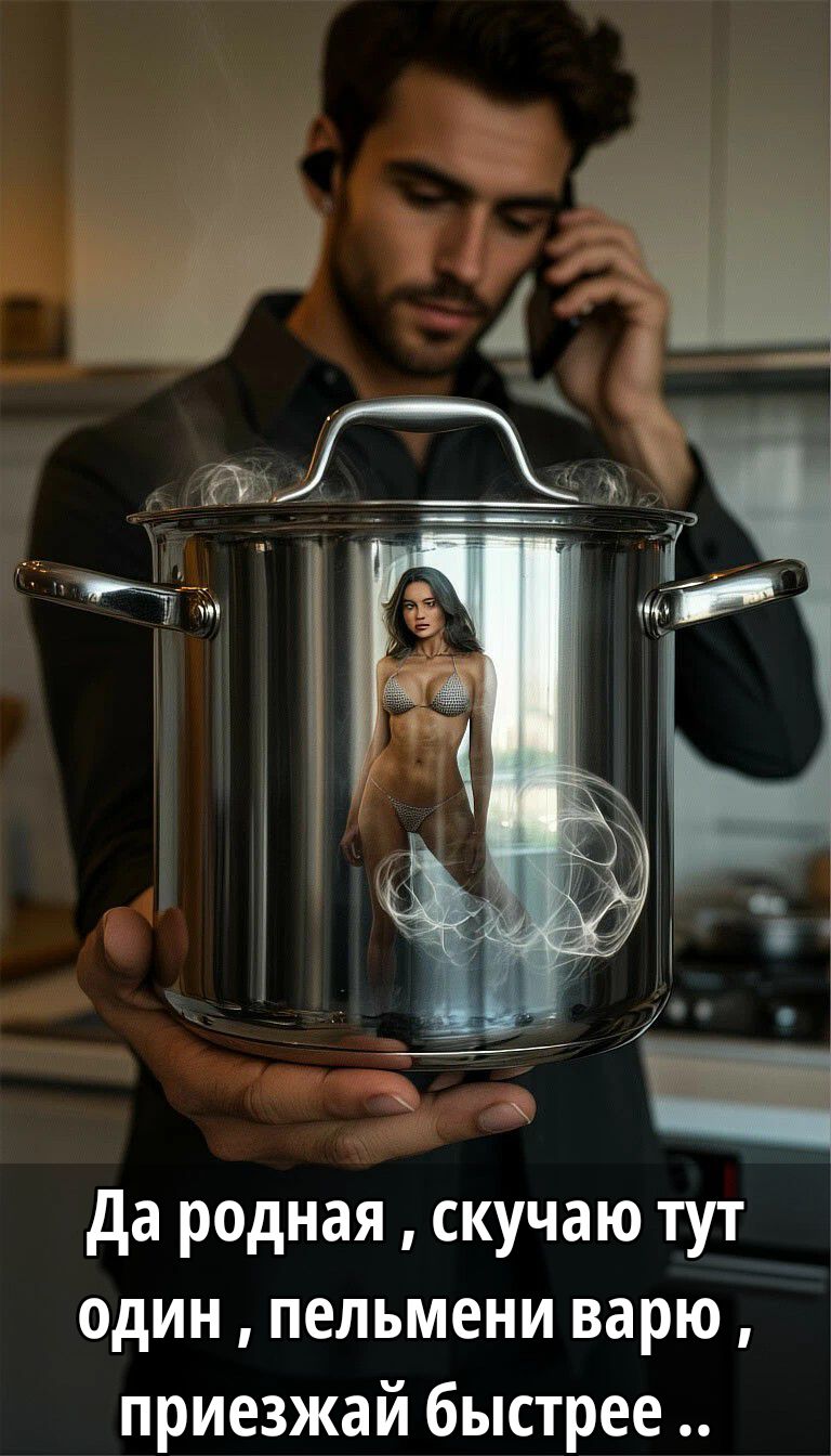 Да родная , скучаю тут один , пельмени варю , приезжай быстрее ..