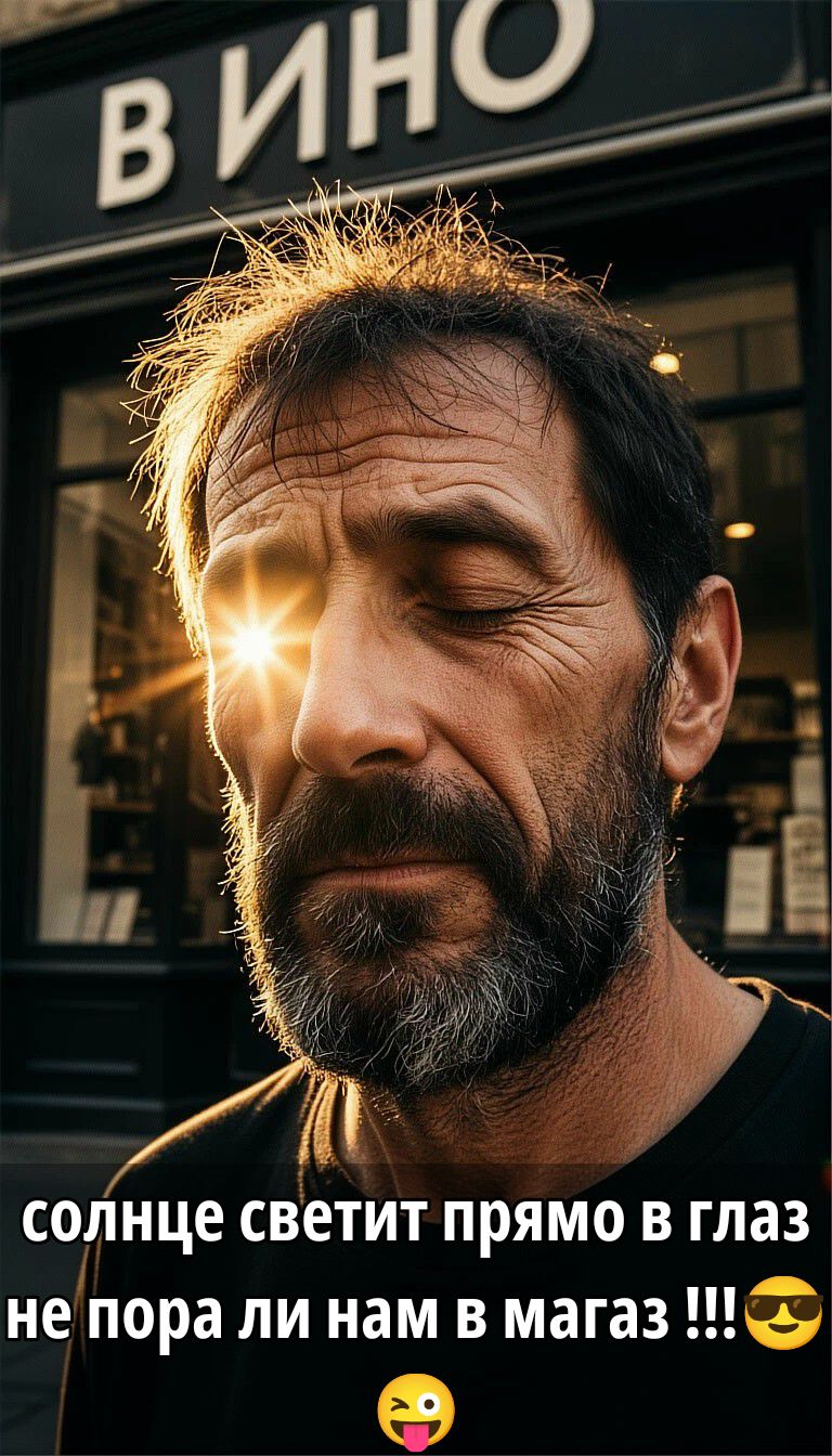 В ВИНО солнце светит прямо в глаз не пора ли нам в магаз !!!😎😜