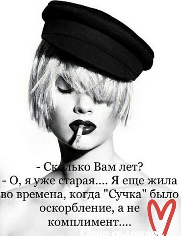 ко Вам лет 0 я уже арая Я еще жила во времена когда Сучка было оскорбление не комплимент