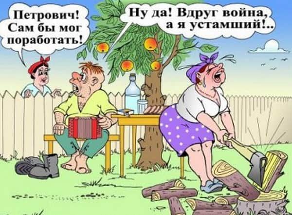 Петрович! Сам бы мог поработать!\nНу да! Вдруг война, а я усташий!..