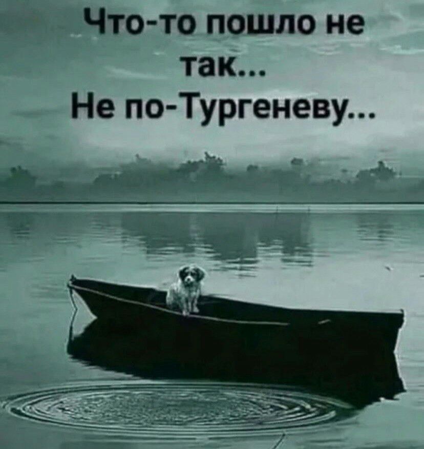 Что то пошло не так Не поТургеневу