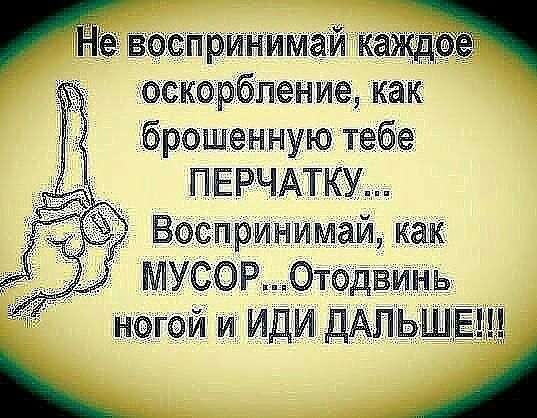 брошенную тебе ПЕРЧАТКУ эспринимай как МУСОРаОтос ч