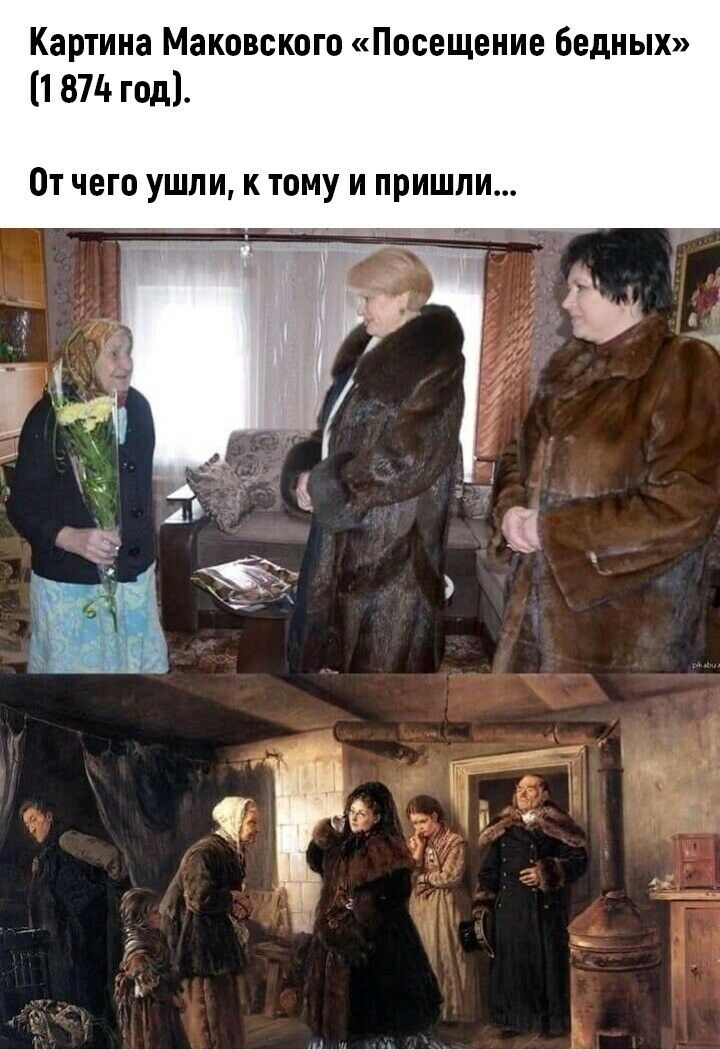 Картина Маковского Посещение бедных 1 874 год От чего УШЛИ К ТОМУ И пришли