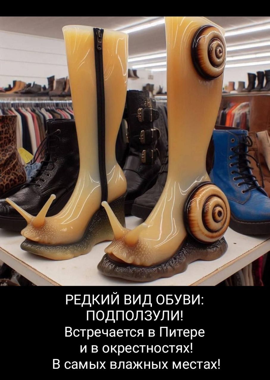 РЕДКИЙ ВИД ОБУВИ: ПОДПОЛЗУРИ! Встречается в Питере и в окрестностях! В самых влажных местах!