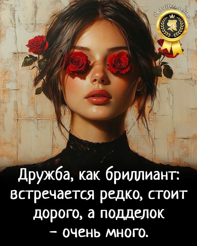 Дружба, как бриллиант: встречается редко, стоит дорого, а подделок — очень много.