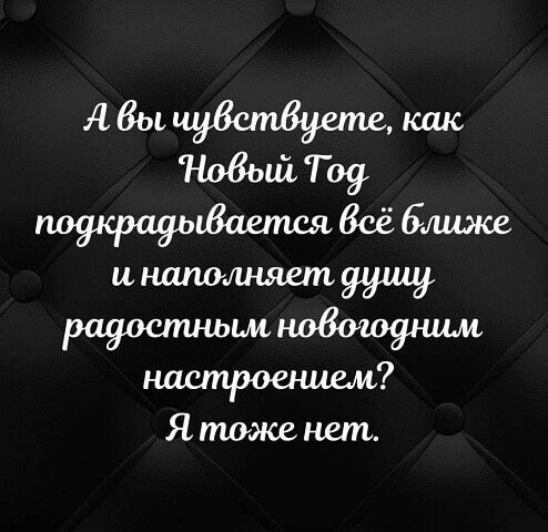 А вы чувствуете, как Новый Год подкрадывается всё ближе и наполняет душу радостным новогодним настроением? Я тоже нет.