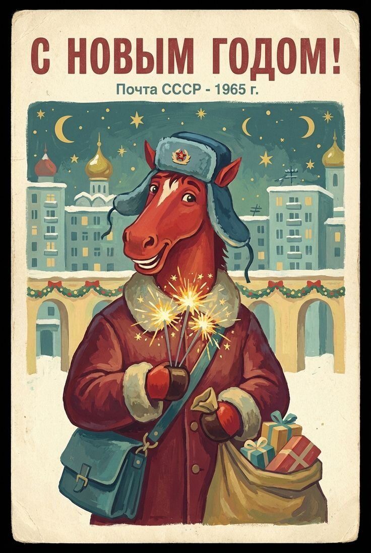 С НОВЫМ ГОДОМ! Почта СССР - 1965 г.