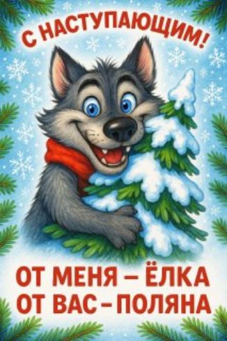 С наступающим! От меня – ёлка От вас – поляна