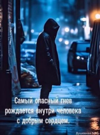 Самый опасный гнев рождается внутри человека с добрым сердцем.