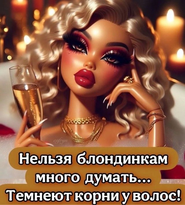 Нельзя блондинкам много думать... Темнеют корни у волос!