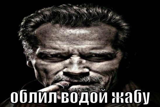 облил водой жабу
