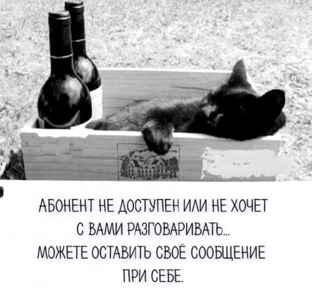 АБОНЕНТ НЕ ДОСТУПЕН ИЛИ НЕ ХОЧЕТ С ВАМИ РАЗГОВАРИВАТЬ... МОЖЕТЕ ОСТАВИТЬ СВОЁ СООБЩЕНИЕ ПРИ СЕБЕ.
