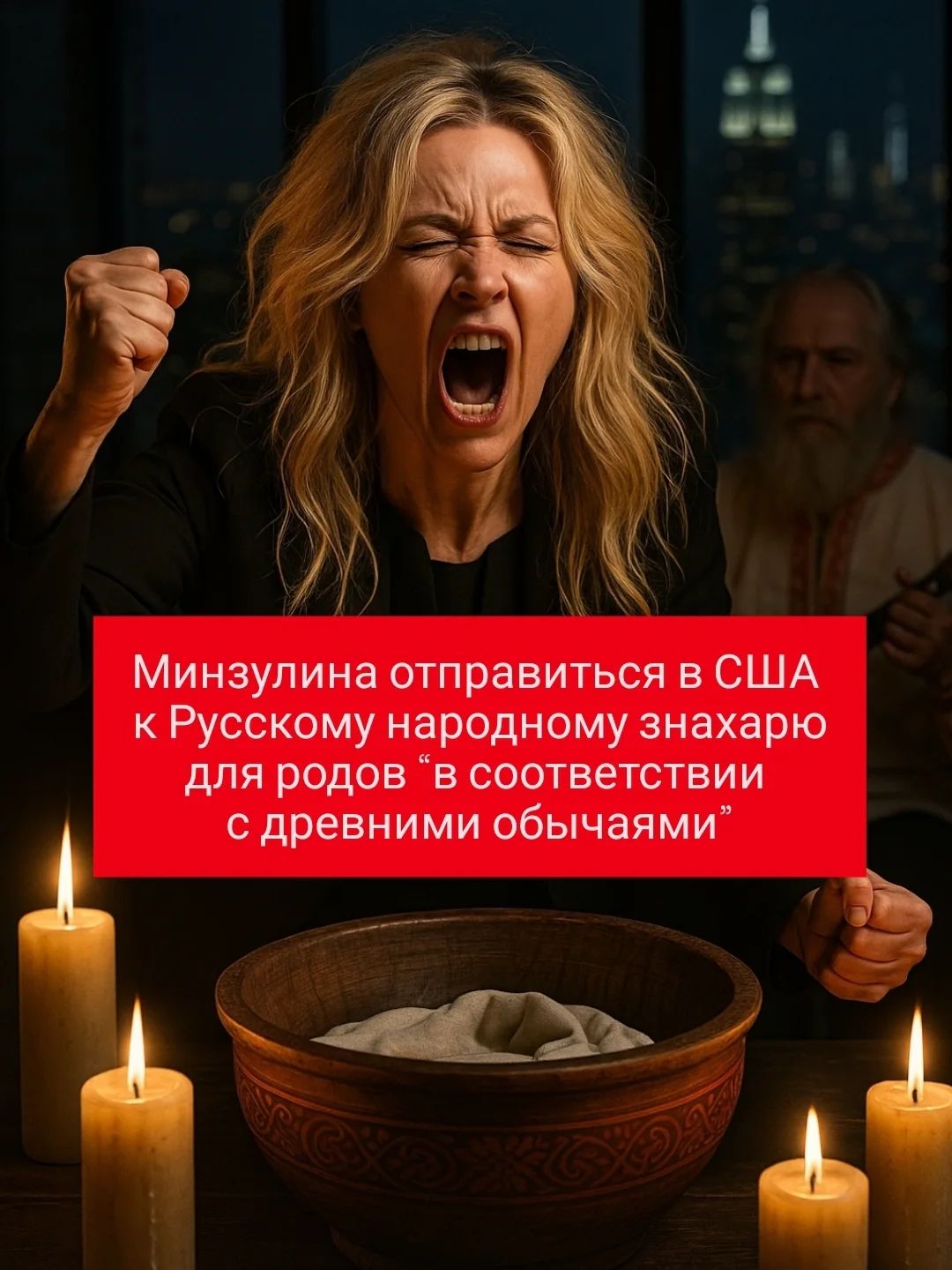 Минзулина отправиться в США к Русскому народному знахарю для родов «в соответствии с древними обычаями»