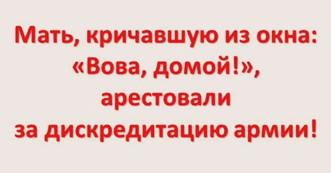 Мать, кричавшую из окна: «Вова, домой!», арестовали за дискредитацию армии!