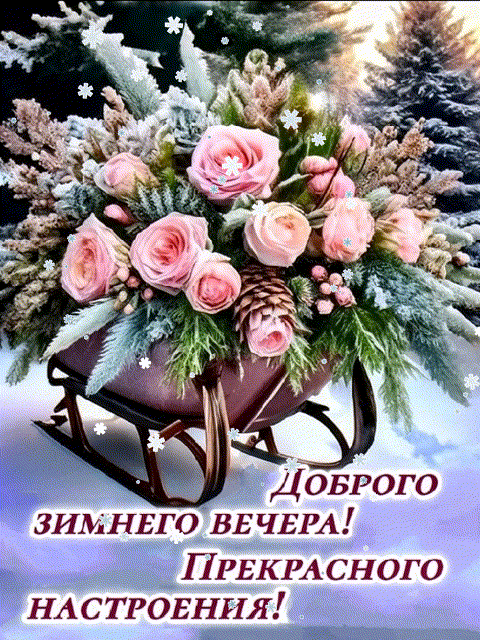 Доброго зимнего вечера! Прекрасного настроения!