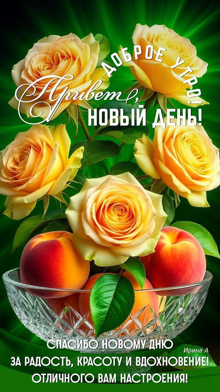Доброе утро! Привет, новый день! Спасибо новому дню за радость, красоту и вдохновение! Отличного вам настроения! Ирина А