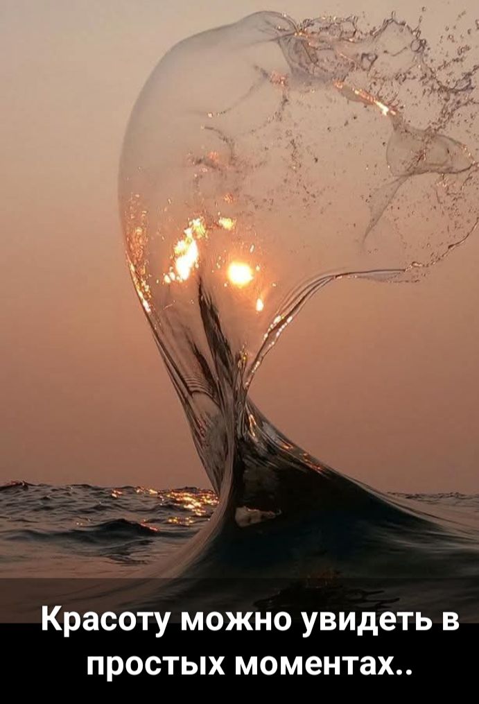 Красоту можно увидеть в простых моментах..