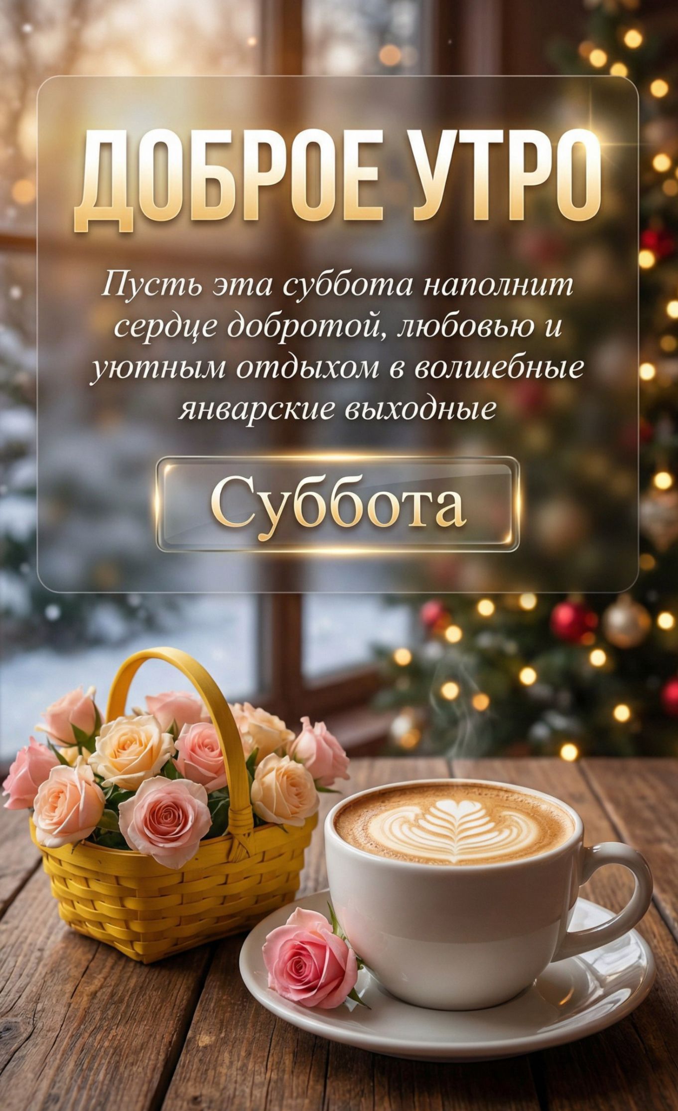 ДОБРОЕ УТРО Пусть эта суббота наполнит сердце добротой, любовью и уютным отдыхом в волшебные январские выходные. Суббота