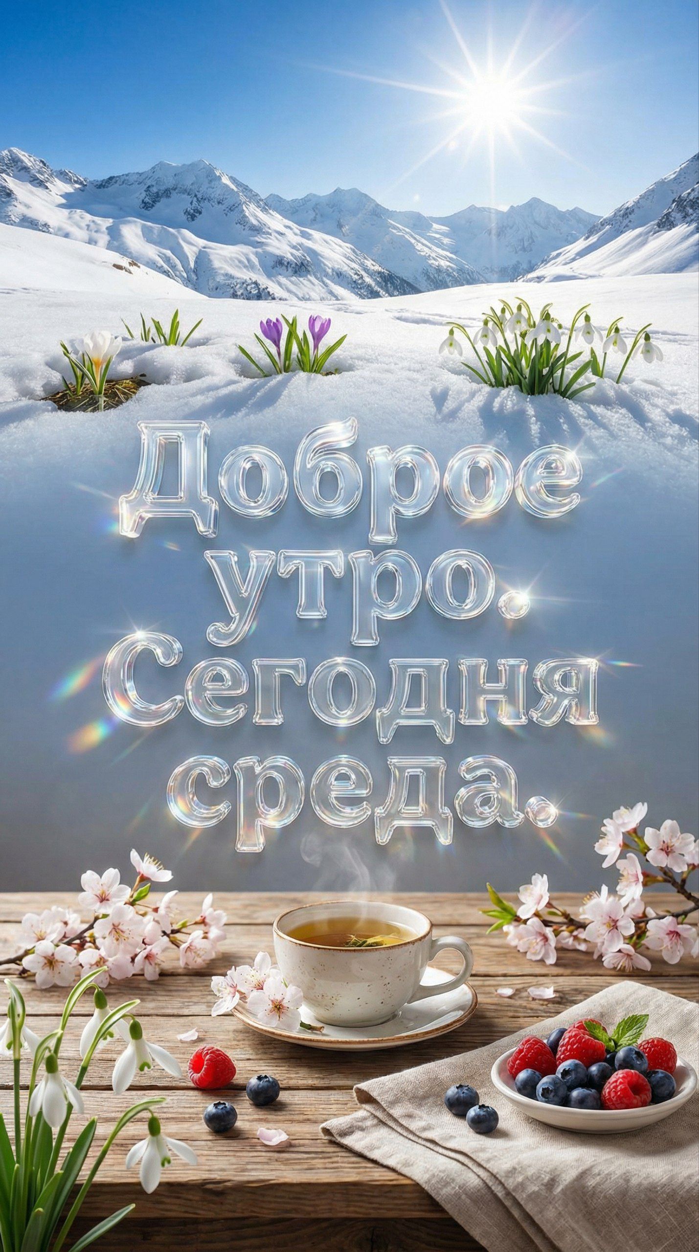 Доброе утро. Сегодня среда.