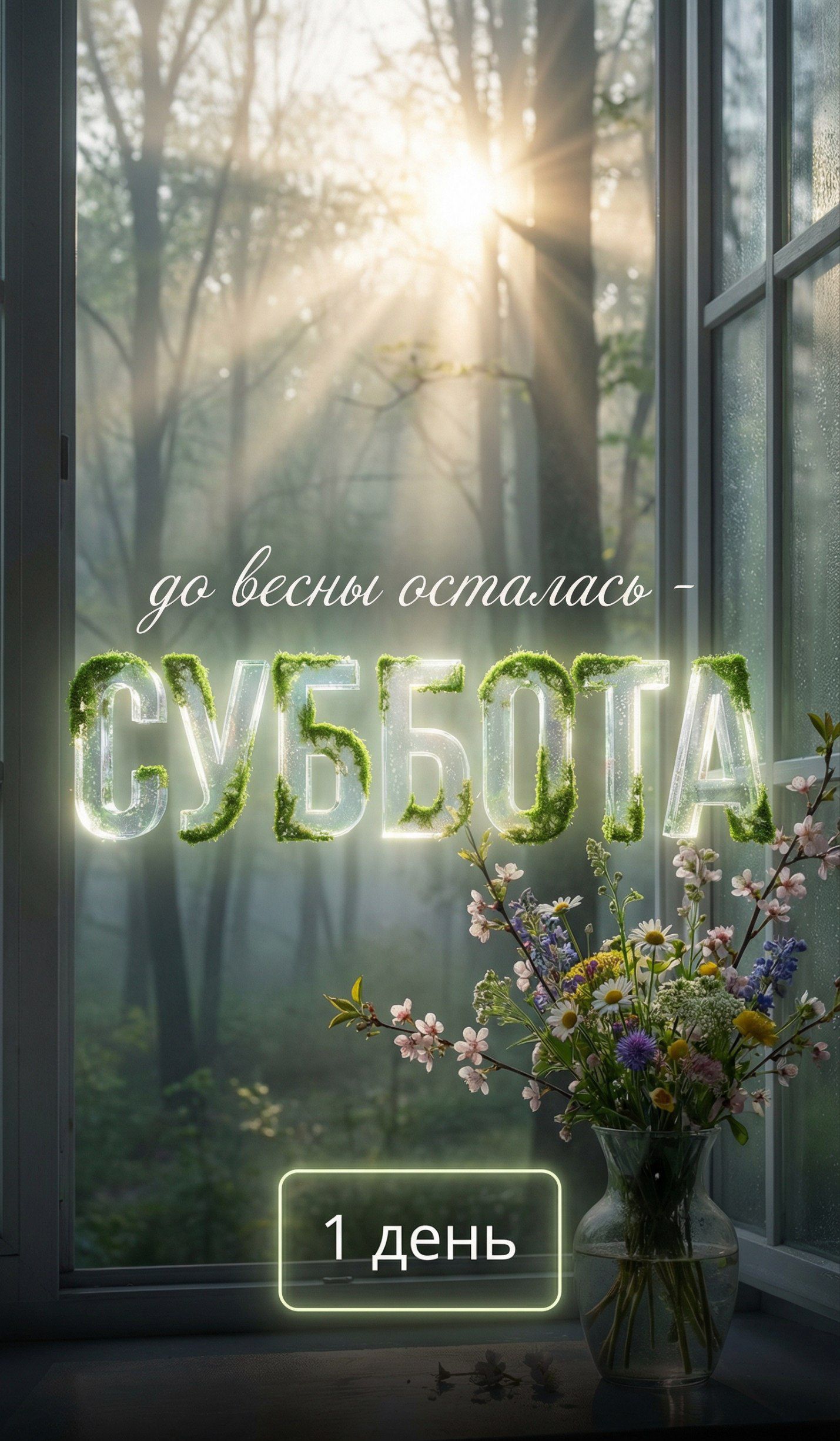 до весны осталась - СУББОТА 1 день