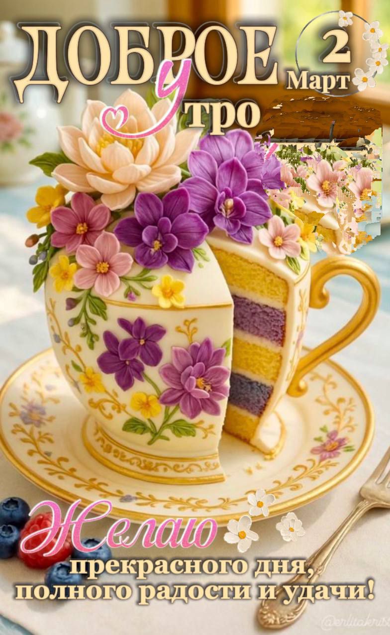 Доброе утро 2 Марта. Желаю прекрасного дня, полного радости и удачи!