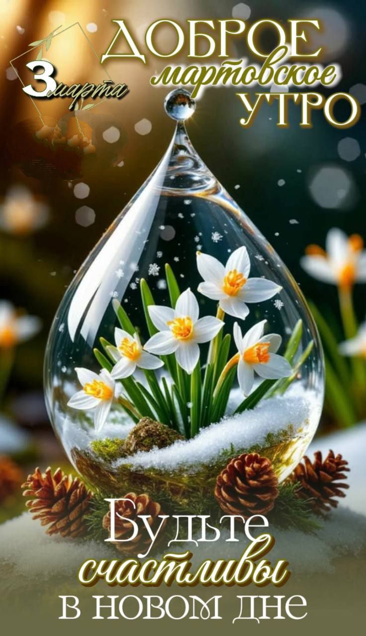 3 марта. Доброе мартовское утро. Будьте счастливы в новом дне.