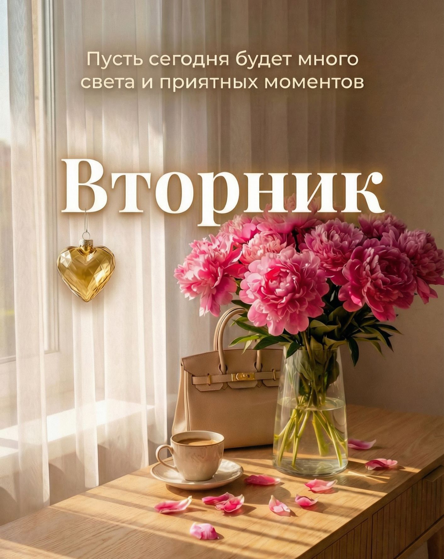 Пусть сегодня будет много света и приятных моментов
Вторник