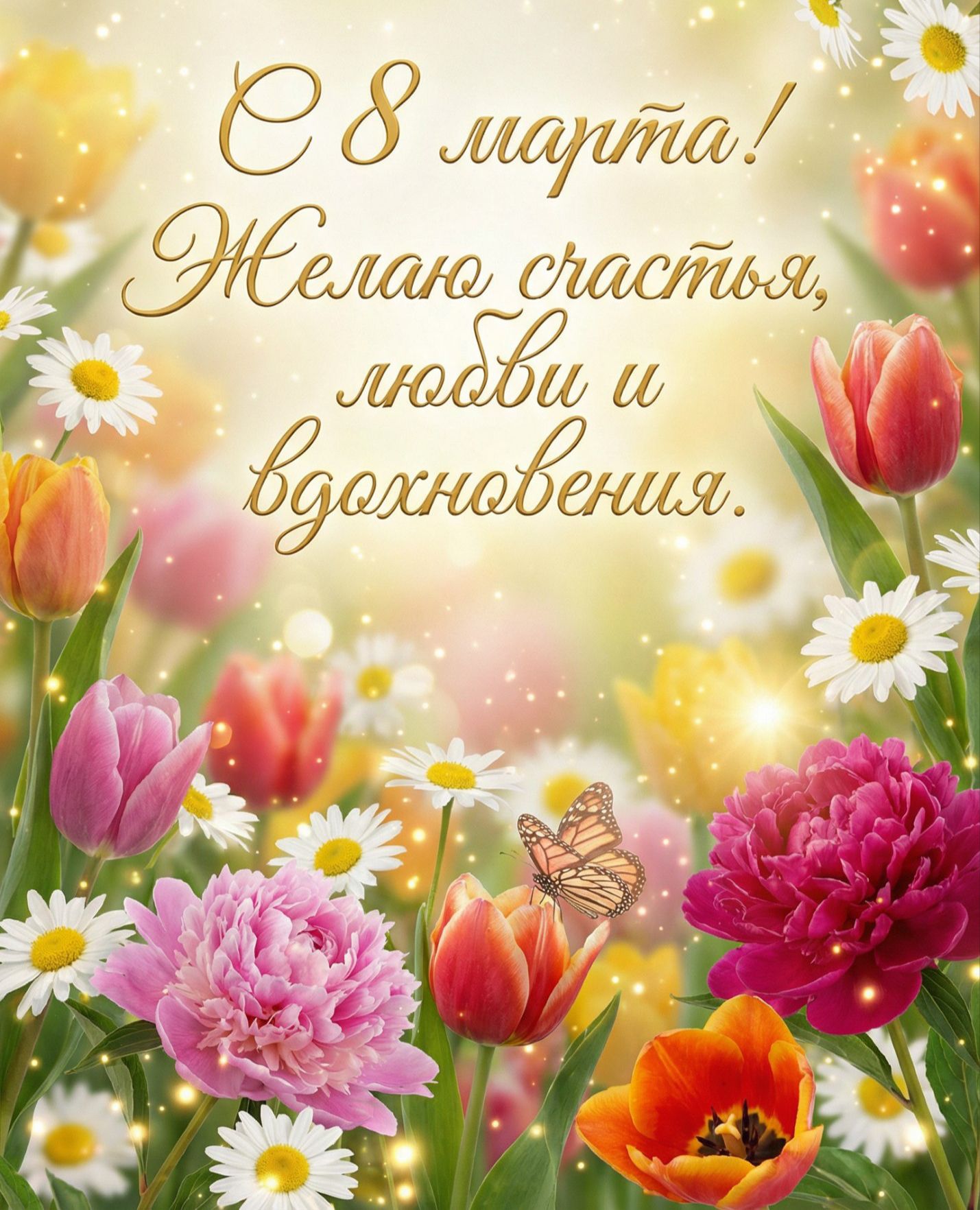 С 8 марта! Желаю счастья, любви и вдохновения.