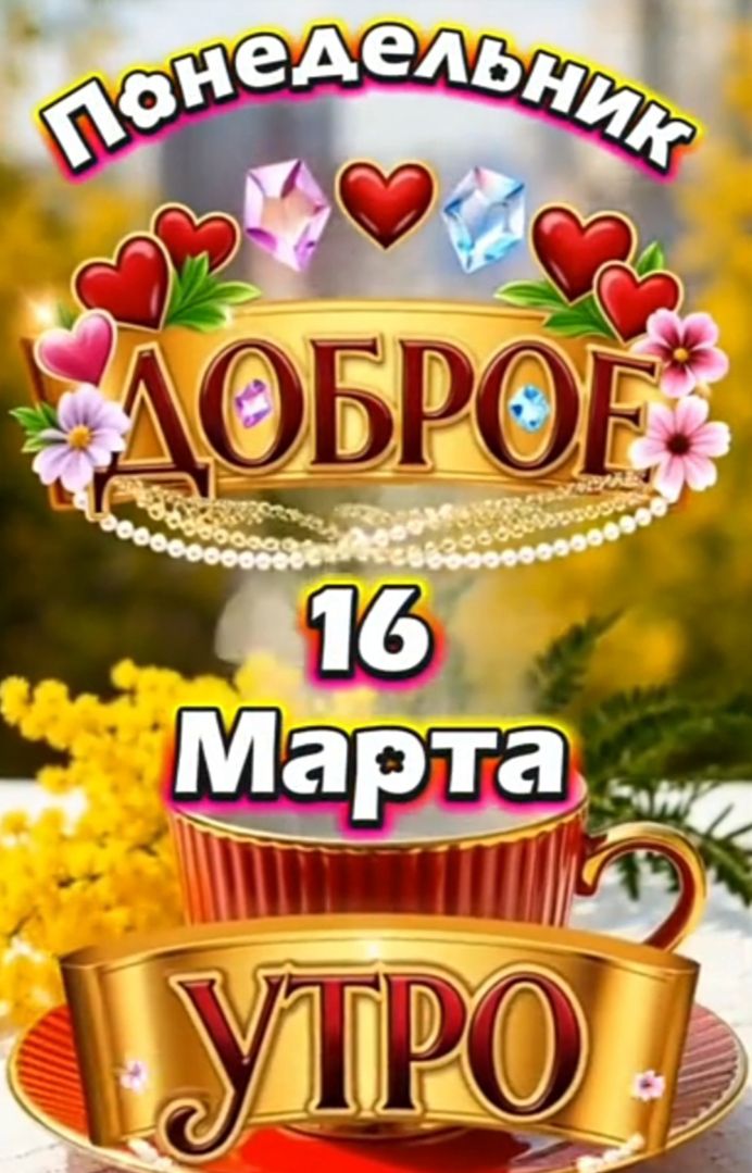 Понедельник доброе 16 марта утро