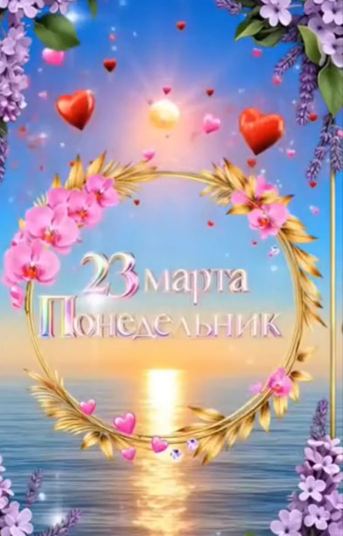 23 марта Понедельник