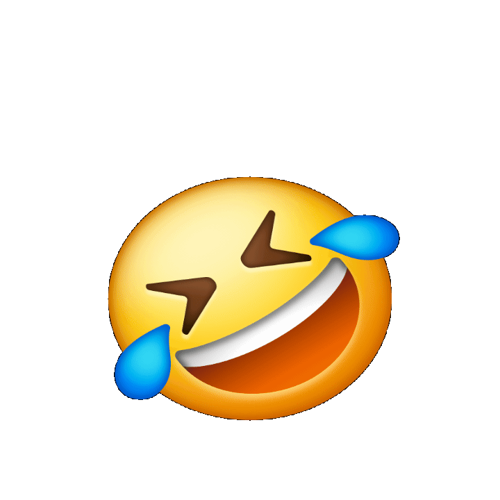 Смайлик-смаймел улыбается со слезами радости