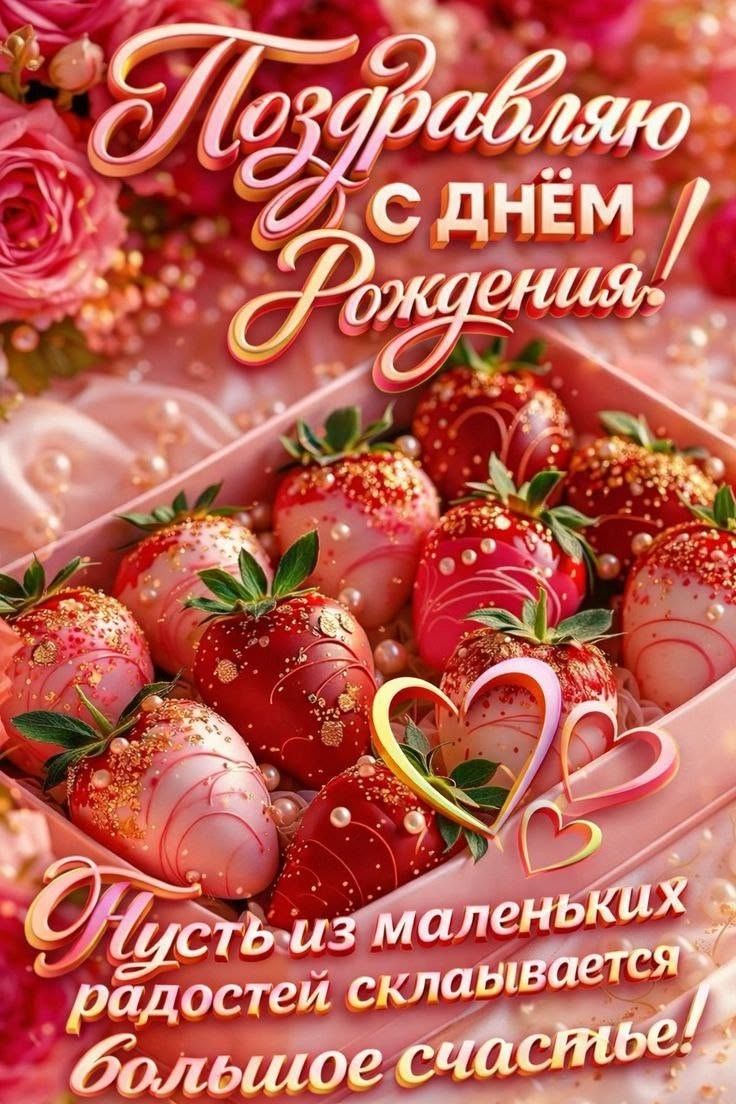 Поздравляю с днём рождения! Пусть из маленьких радостей складывается большое счастье!